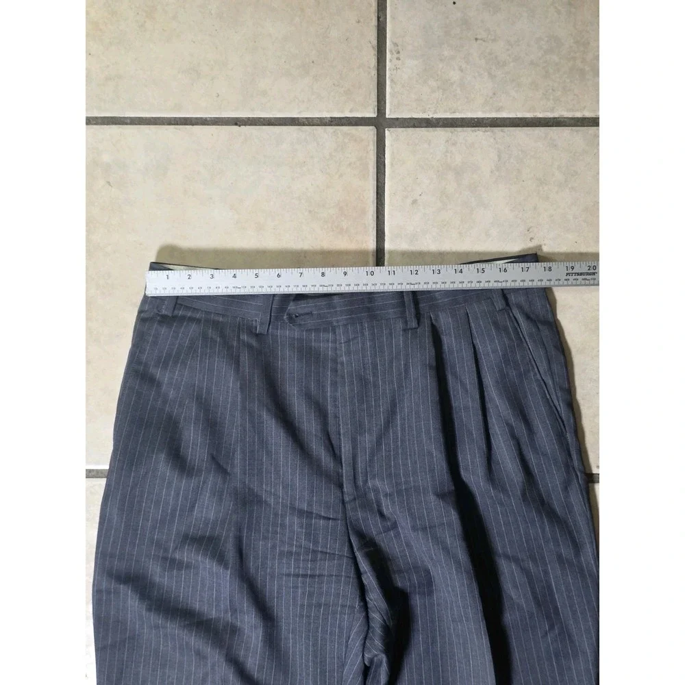 Ralph Lauren Suit Mens 42L Charcoal Gray 2B Wool 2 Piece PLEATED Pants 36 x 33 - Picture 13 of 16